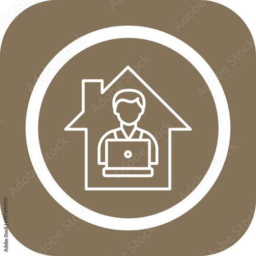 Work From Home Vector Icon Design