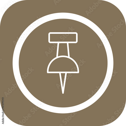 Pin Vector Icon Design