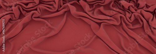 Elegant drapery of delicate burgundy fabric. 