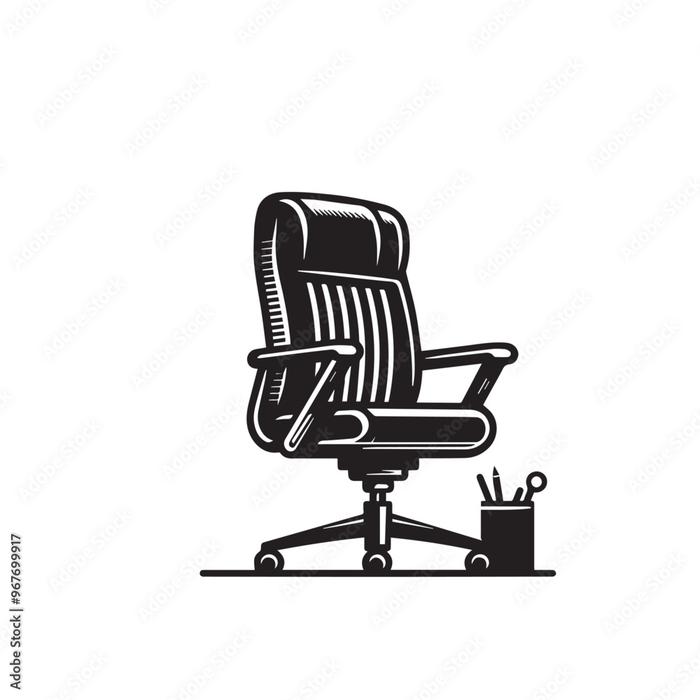 Obraz premium Chair silhouette. Chair vector design isolated on white background.