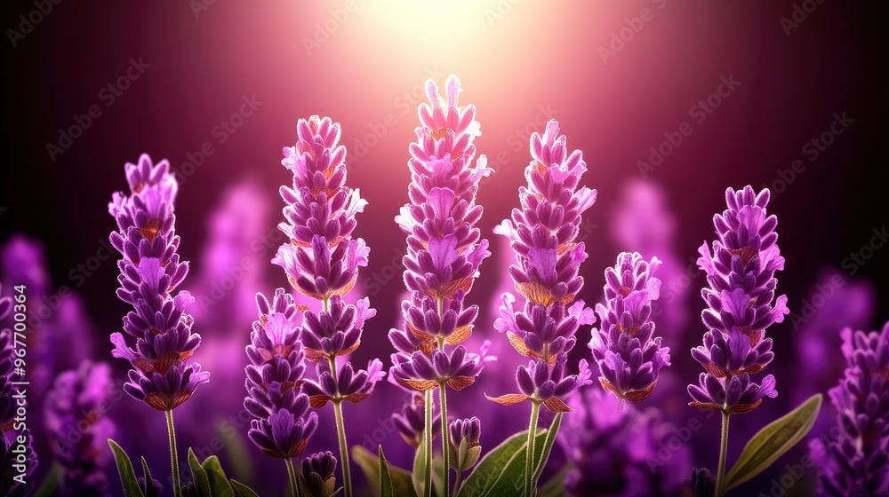 Obraz premium Lavender Flowers in Sunlight
