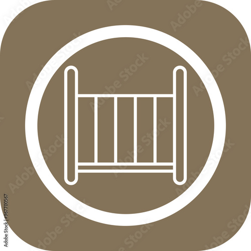 Crib Vector Icon Design