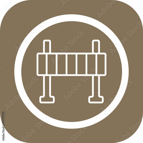 Road Obstruction Vector Icon Design