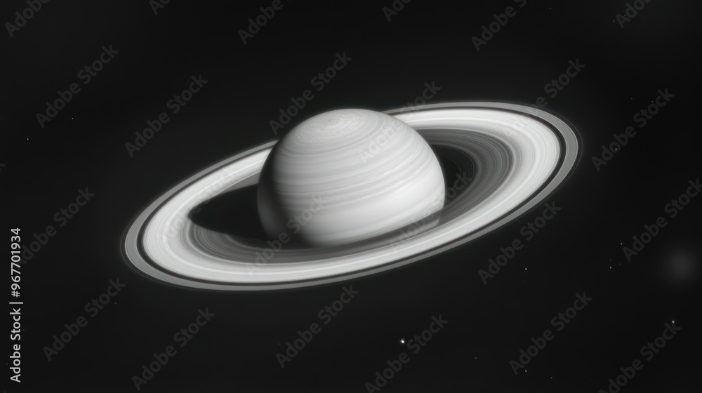 A detailed image of Saturn showcasing its rings and atmospheric bands. A detailed image of Saturn showcasing its rings and atmospheric bands.