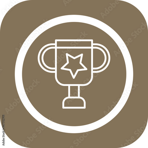 Trophy Vector Icon Design