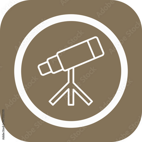 Telescope Vector Icon Design