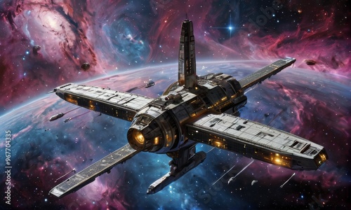 Wallpaper Mural Galactic Outpost cosmic Nebula Torontodigital.ca