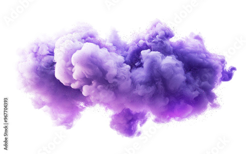 A purple cloud isolated on transparent background.