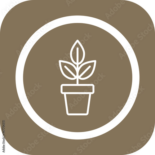 Indoor Plants Vector Icon Design