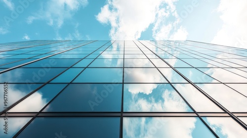 Wallpaper Mural Sky Reflected in Glass Building Torontodigital.ca