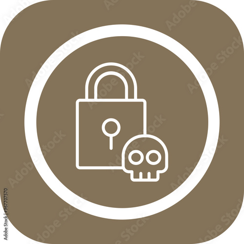 Padlock Vector Icon Design photo