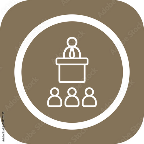 Conference Vector Icon Design