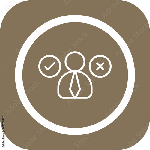 Decision Making Vector Icon Design