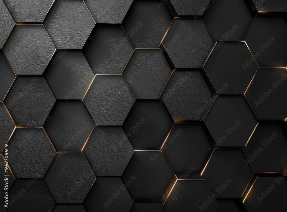 Futuristic Dark Hexagon Texture Vector Presentation Design on Black Background for Modern Advertising Futuristic Dark Hexagon Texture Vector Presentation Design on Black Background for Modern Advertising