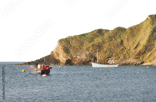 A boat in Lulworth Cove photo