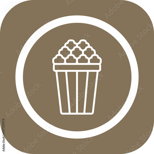Popcorn Vector Icon Design