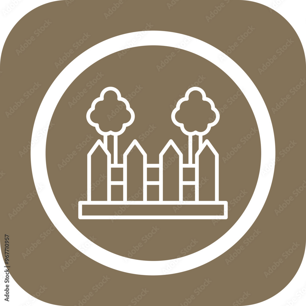 Garden Fence Vector Icon Design Garden Fence Vector Icon Design