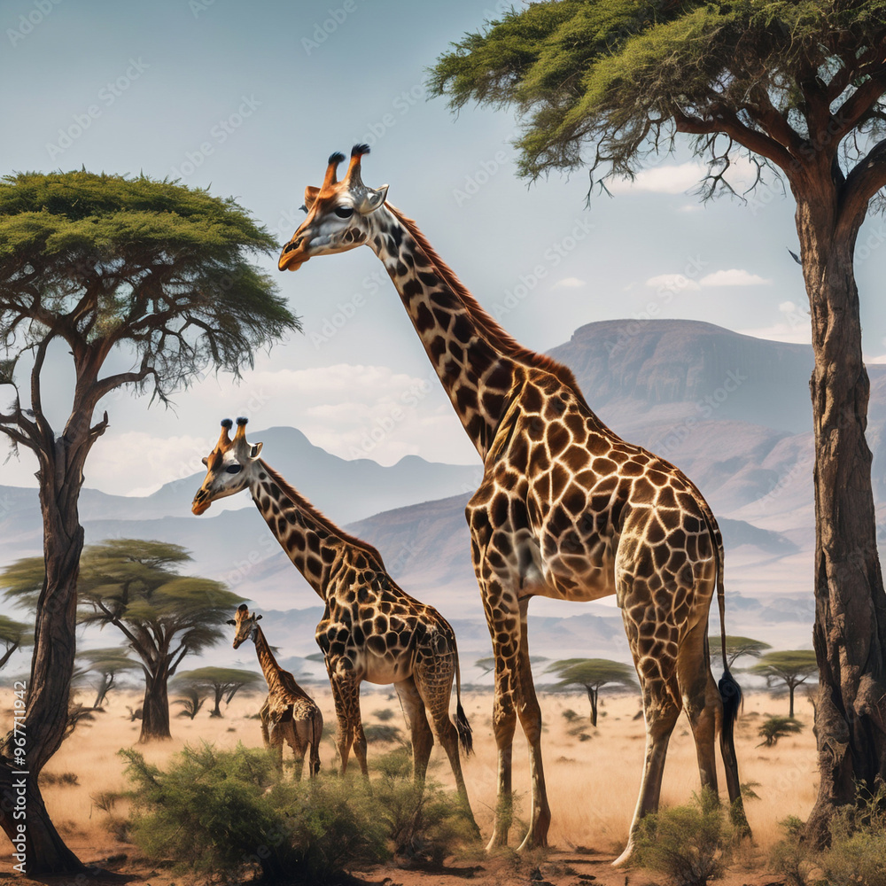 Obraz premium giraffe in the savannah