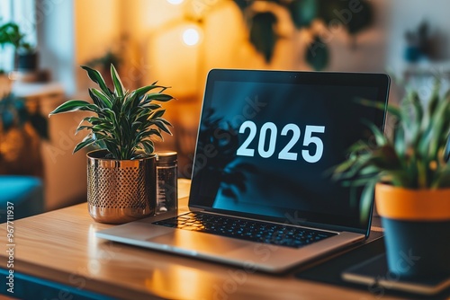 Calendar 2025 on the desk