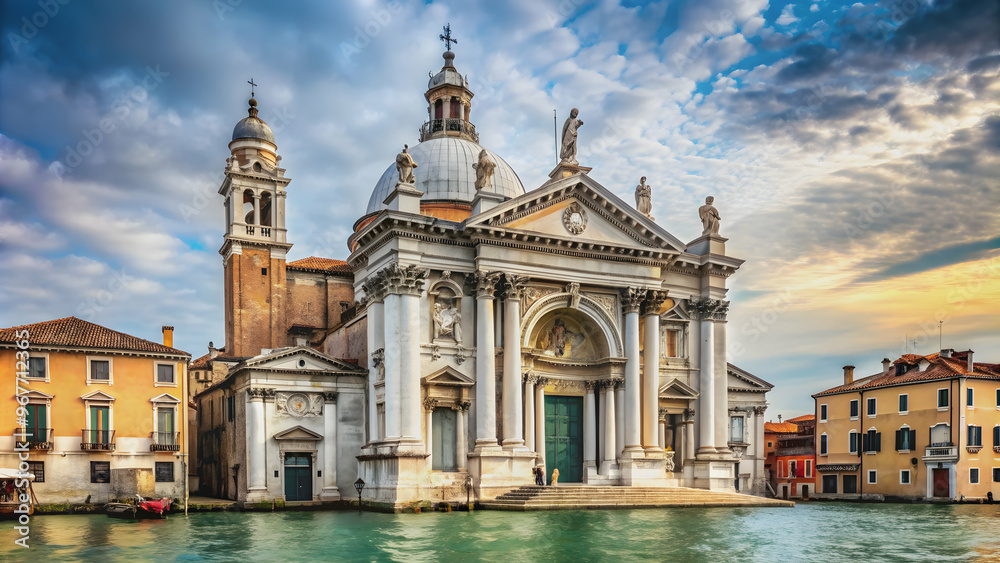 Historic baroque church in Venice, Italy , Venice, Santa Maria della Salute, Italy, church, landmark, architecture Historic baroque church in Venice, Italy , Venice, Santa Maria della Salute, Italy, church, landmark, architecture