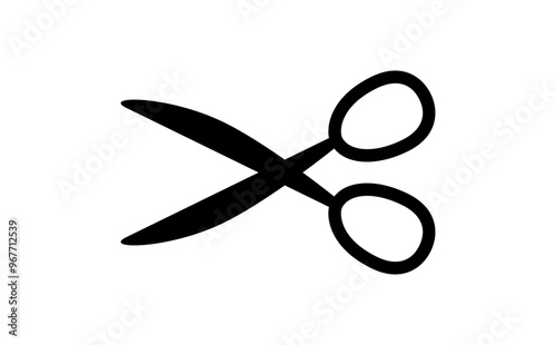 scissors icon, scissor silhouette symbol, scissors sticker logo simple