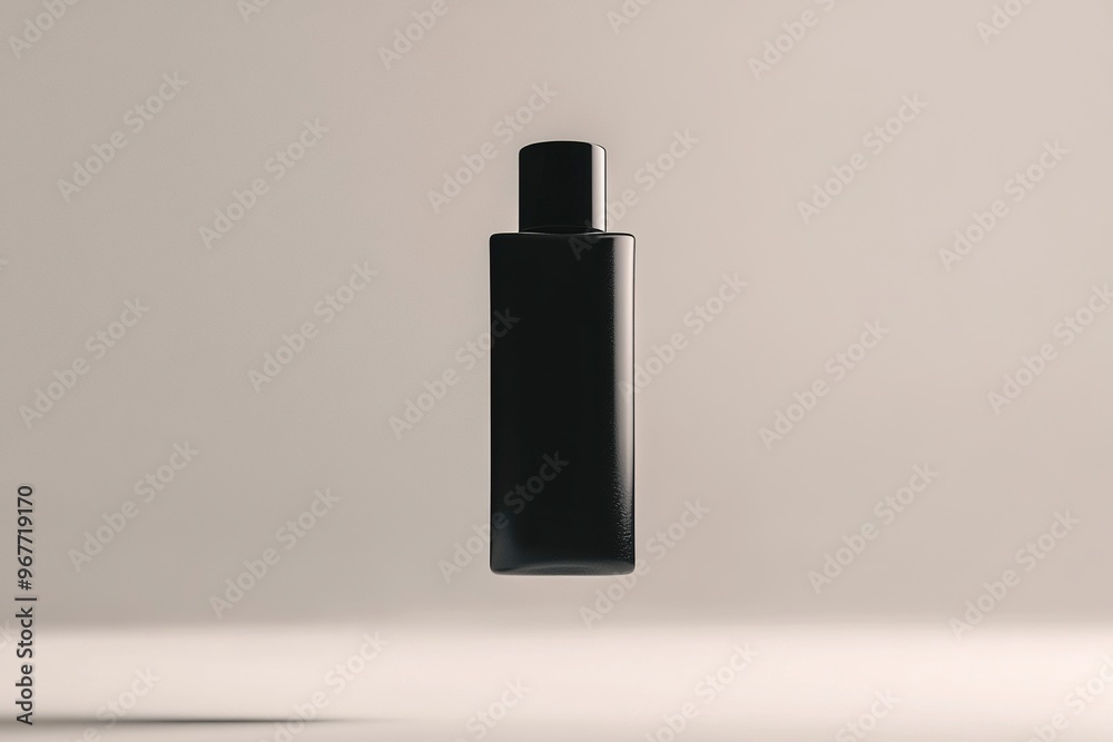 one black men's cosmetic face wash product floating in the air. one black men's cosmetic face wash product floating in the air.