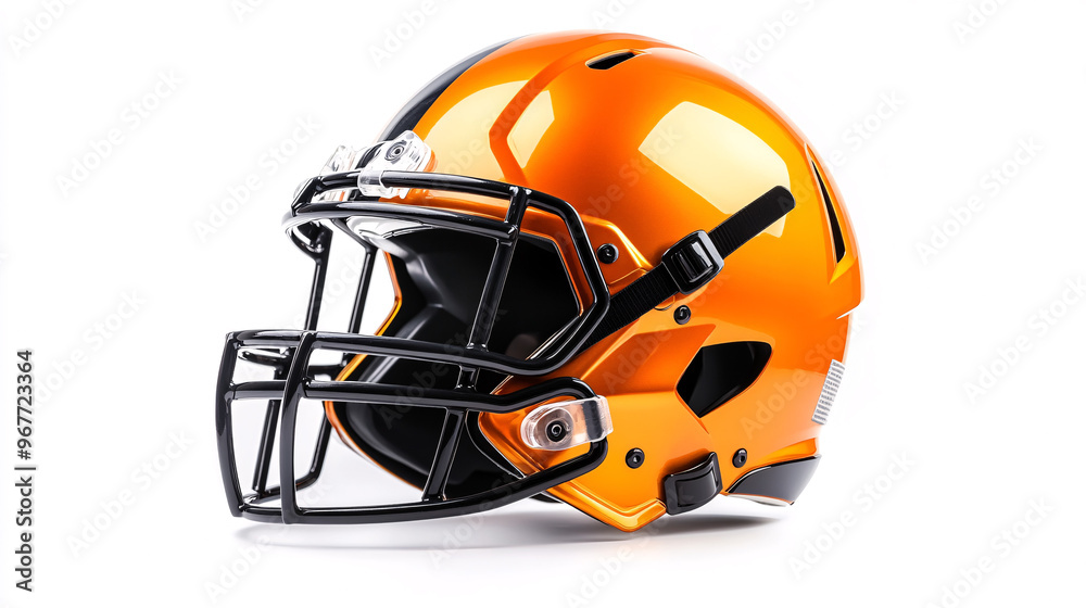 Fototapeta premium Modern American Football Helmet Isolated on White Background