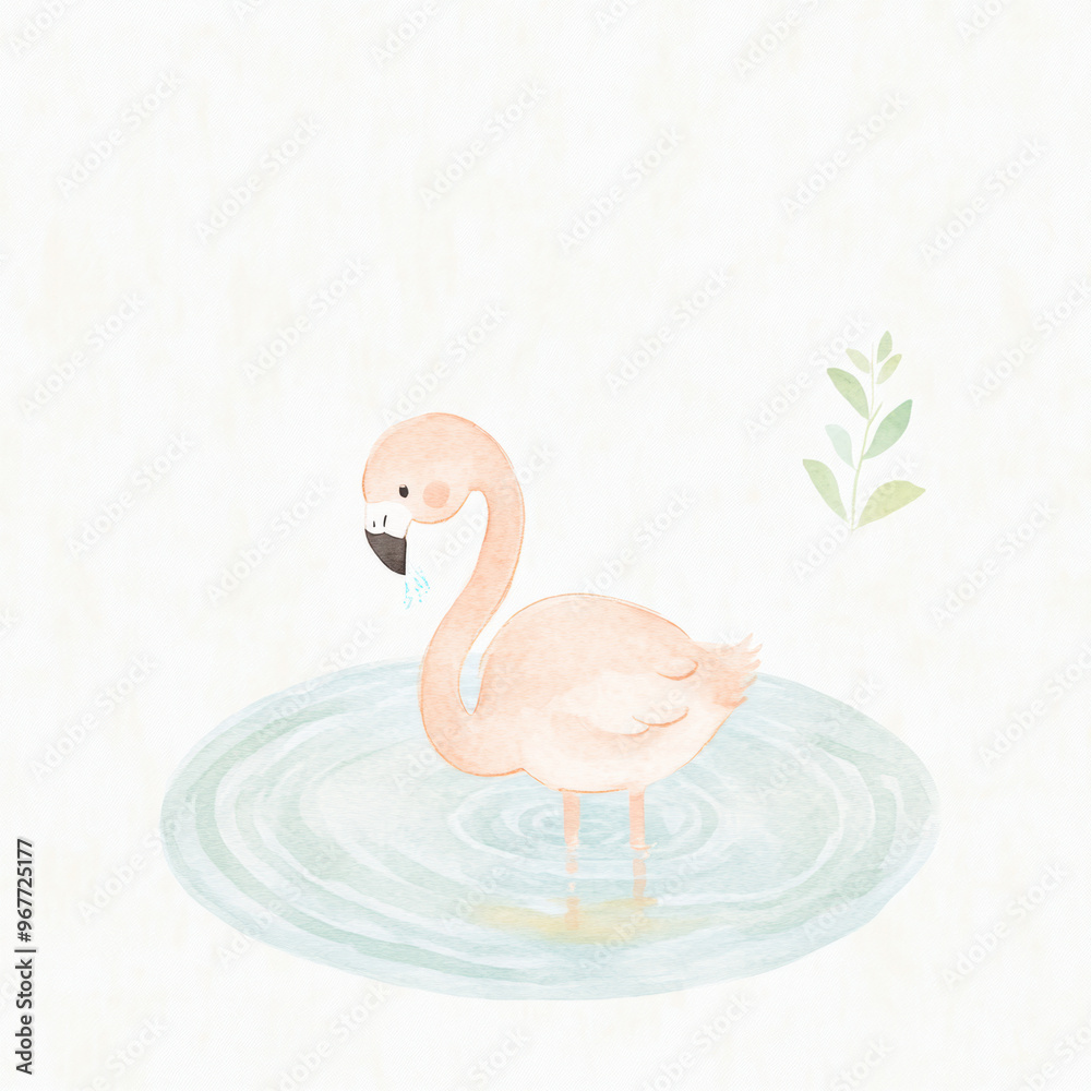 Fototapeta premium Cute Flamingo Illustration.