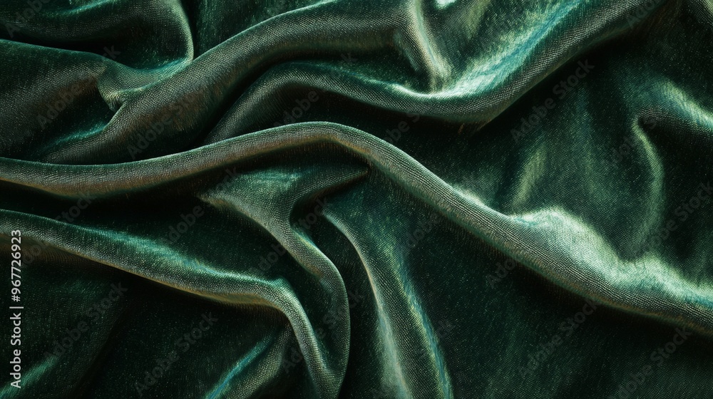 Obraz premium A green velvet fabric with deep, rich tones, perfect for high-end design