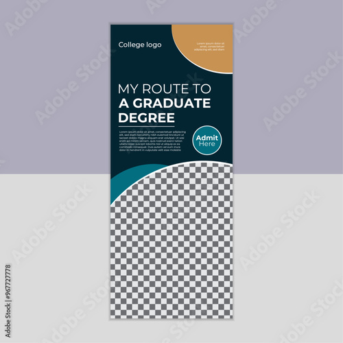 Route to a graduate degree rollup banner design