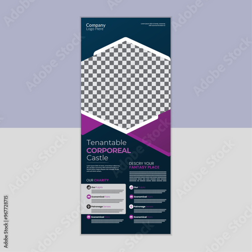 Unique tenantable corporeal castle rollup banner design