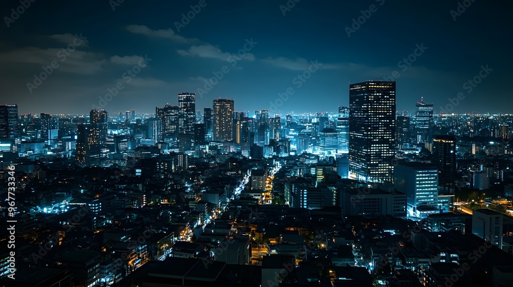 Nighttime Skyline of a Vibrant City Nighttime Skyline of a Vibrant City