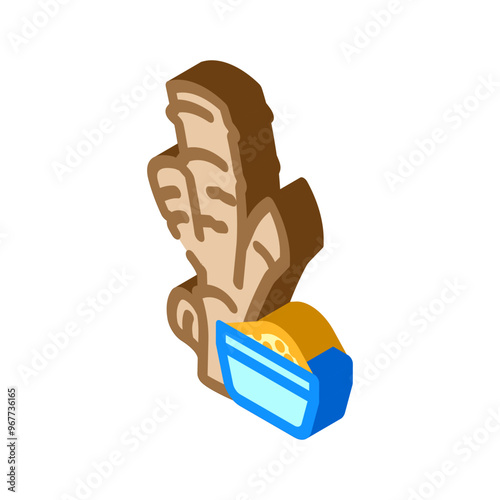 ginger root ayurvedic herb isometric icon vector. ginger root ayurvedic herb sign. isolated symbol illustration