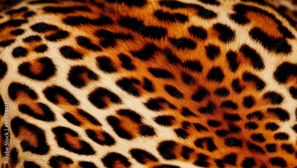A close-up of the leopard skin highlights the unique texture and pattern, looking like a piece of natural art in the background lighting A close-up of the leopard skin highlights the unique texture and pattern, looking like a piece of natural art in the background lighting