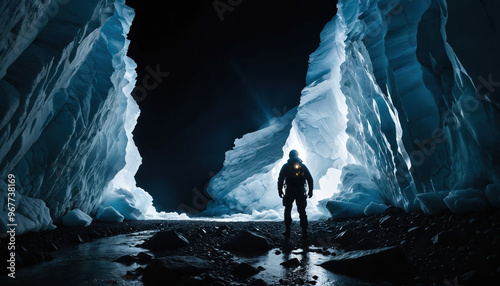 Iceberg Enigmas in Cloudy Summer: The Pathfinder's Tour Immersed in Landslide photo