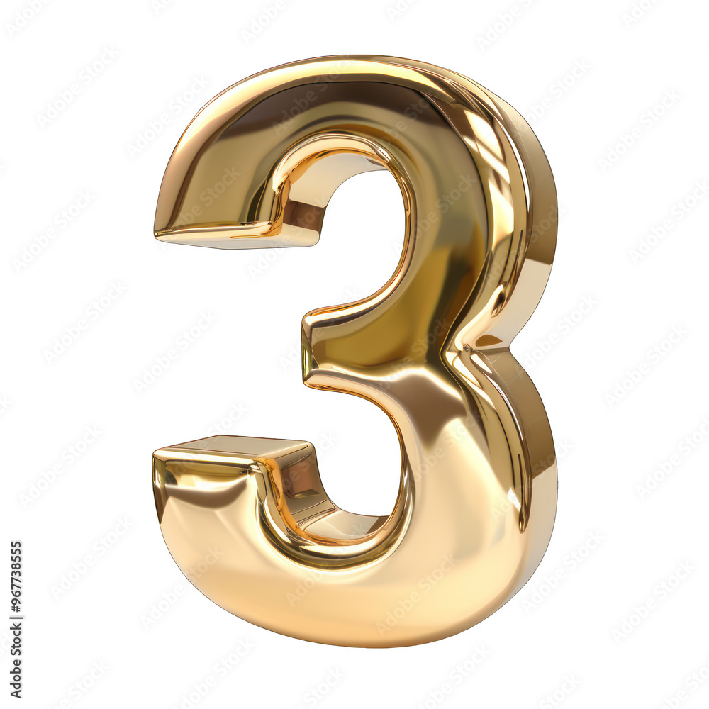 Foil helium balloon number 3 no background png Foil helium balloon number 3 no background png