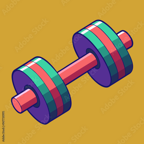 set of dumbbells