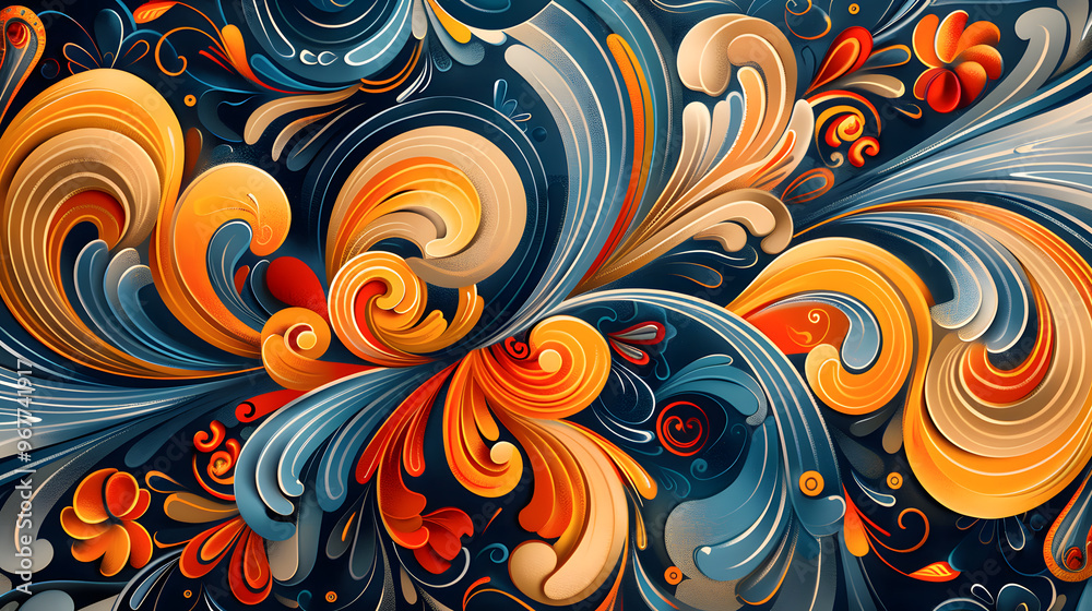 Retro patterns with repetitive designs and vibrant colors that give a nostalgic feel to the illustration Retro patterns with repetitive designs and vibrant colors that give a nostalgic feel to the illustration