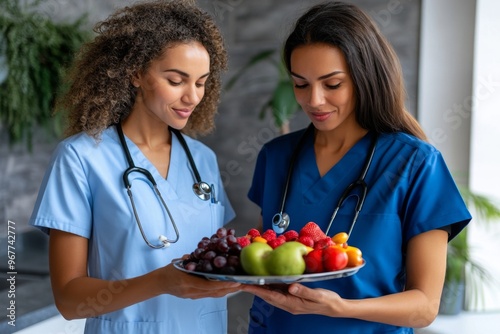 A home health nurse educating a patient on lifestyle changes, discussing how diet, exercise, and medication can improve their overall health