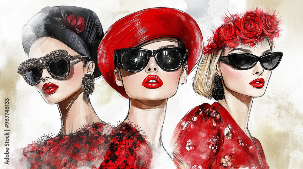 Obraz premium Stylish fashion illustration