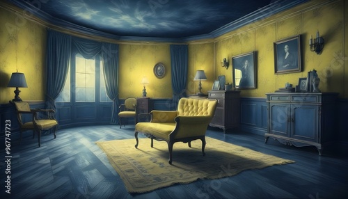 Wallpaper Mural Photo interior modern design room 3d illustration; Torontodigital.ca