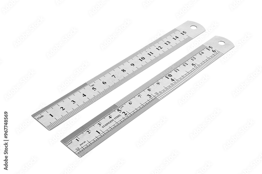two stainless steel rulers two stainless steel rulers