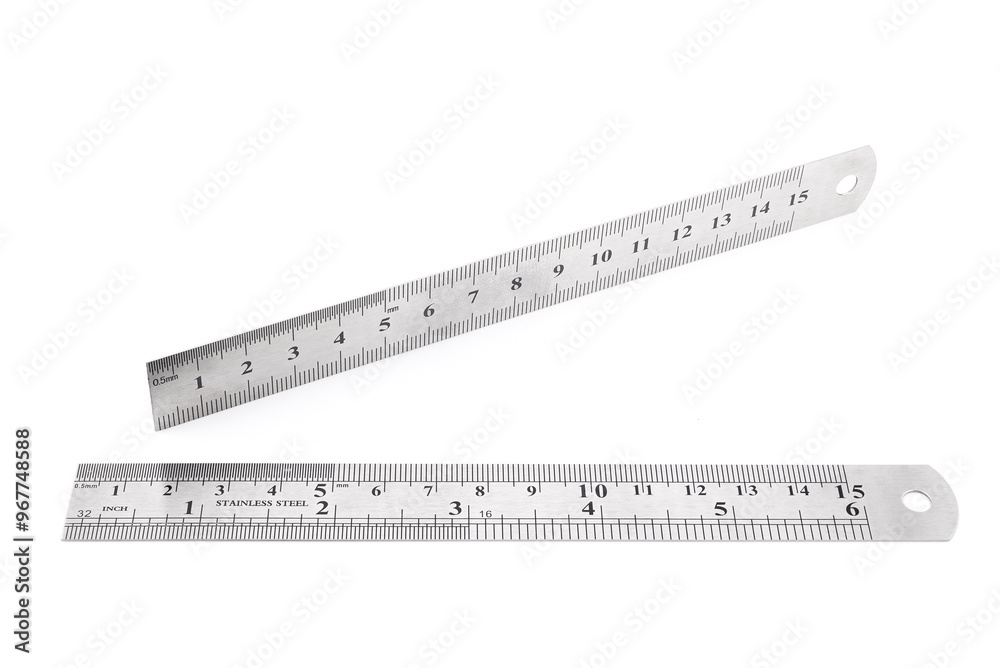 two stainless steel rulers two stainless steel rulers