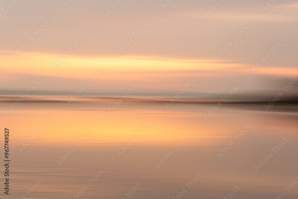 Naklejka premium sunset on the beach