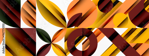 Wallpaper Mural Circle, square, triangle shapes geometric minimal background Torontodigital.ca