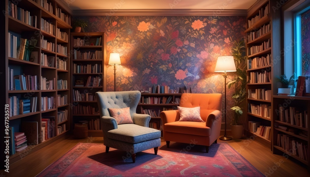 Photo interior modern design room 3d illustration; Photo interior modern design room 3d illustration;