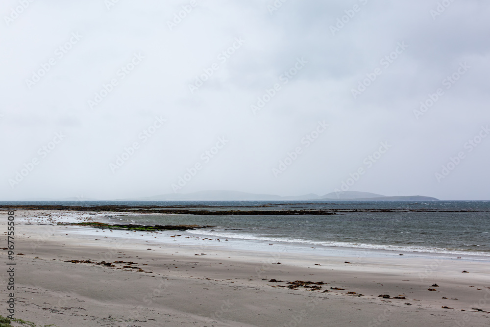 Beach in north Uist, Image shows a beautiful sandy beach on the remote island of Uist in the Scottish isles Beach in north Uist, Image shows a beautiful sandy beach on the remote island of Uist in the Scottish isles