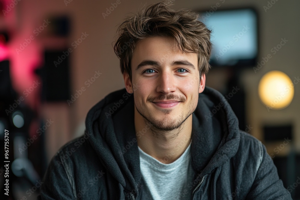 A close-up portrait of a smiling young man. This image is perfect for projects related to youth, optimism, and positivity. A close-up portrait of a smiling young man. This image is perfect for projects related to youth, optimism, and positivity.