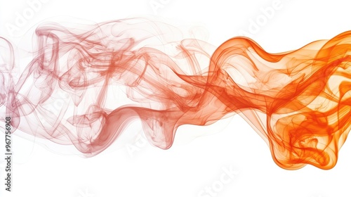 6d a background of fire and smoke Isolated on a white background photo