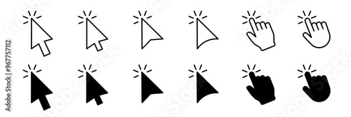 Click icon. Computer cursor icon.